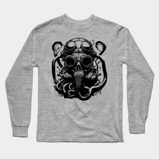 octopus skull with gasmask Long Sleeve T-Shirt